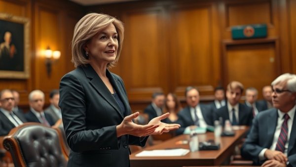 Conference about Texas youth camp safety held in a formal meeting room.