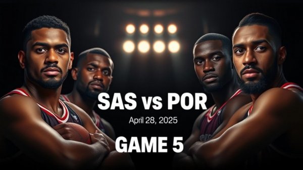 San Antonio Spurs playoffs promotional graphic featuring two focused players.
