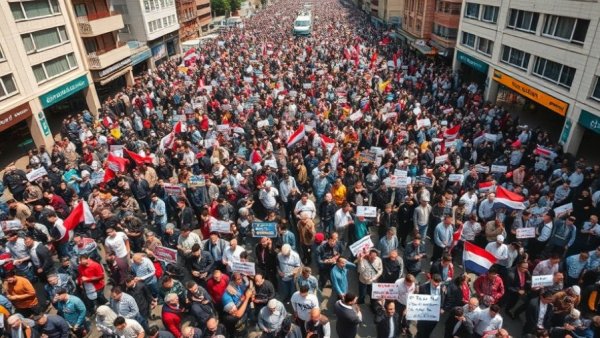 Protest in Tehran highlighting U.S. military strategy in Iran
