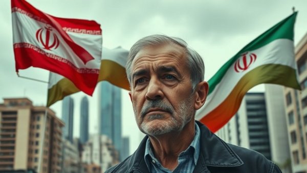 US military prepares for strikes on Iran: news image with flags and man.