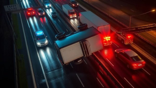 Houston traffic news alert: I-610 truck accident causes road closure.