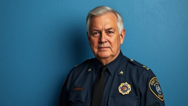 Texas fire investigator in uniform against blue background