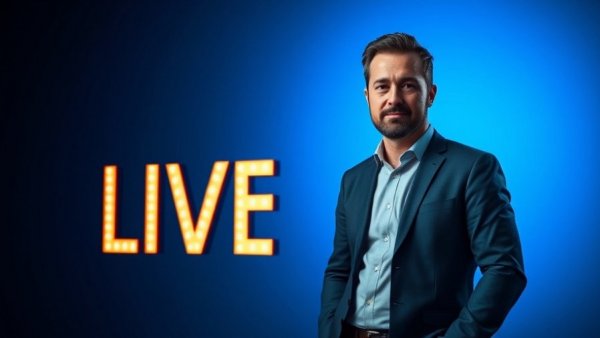Professional man promoting holistic health strategies, live event.
