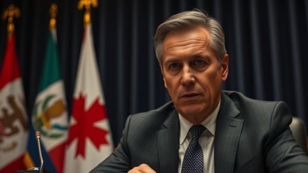 Focused middle-aged man engaged in political discussions at a desk.