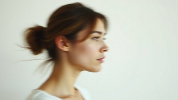 Woman in motion, blurred effect representing analysis paralysis.
