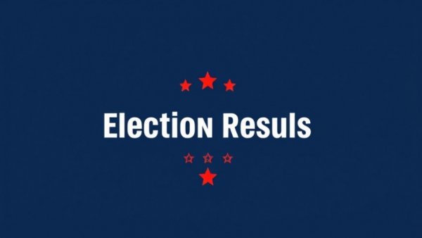 Bold graphic showing 'Election Results' with red and blue accents for Texas Senate District 4 election results.