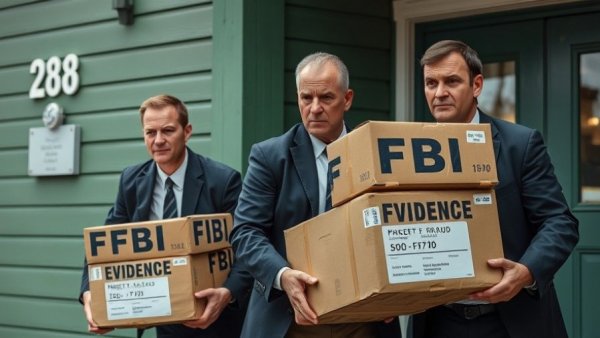 FBI agents carrying evidence boxes in Minnesota fraud scandal