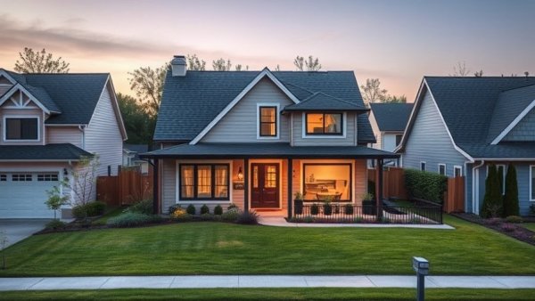 Modern suburban house reflecting Houston real estate market trends