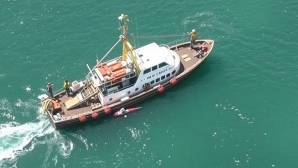 Crews working to move fishing boat on SH 146 after crash involving lost load, SkyEye13 images show