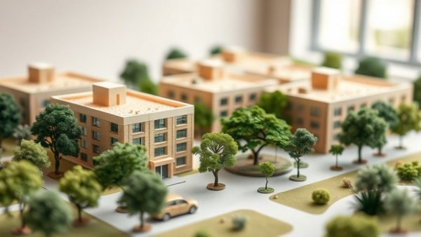 Architectural model of a foster care facility in Austin.