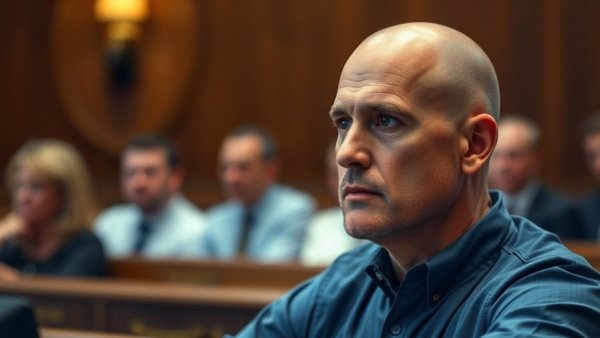 Courtroom scene of a man listening during Tanner Horner trial, focus on death penalty decision.