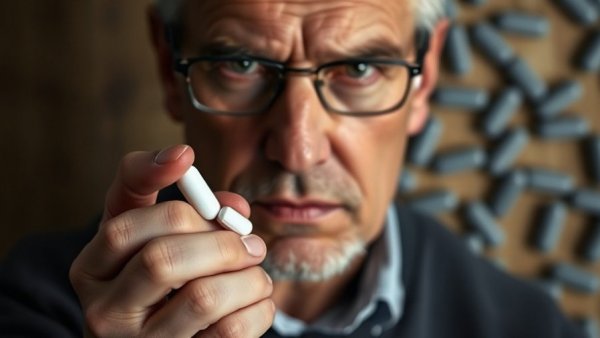 Serious man warning about magnesium supplement for relaxation.