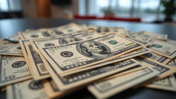 Crisp hundred dollar bills representing surtaxes in blue states.