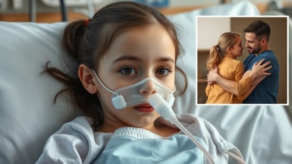 Houston teen survival story: girl recovering in hospital with embrace inset.