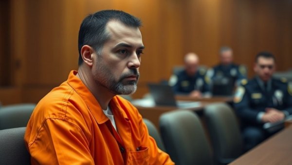 Man in orange jumpsuit seated in court, Idaho murders evidence leak.