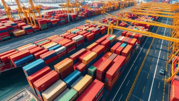 Colorful shipping containers at Port Houston highlighting expansion.