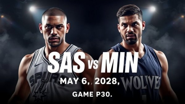 NBA Playoffs Game 2 Spurs vs. Timberwolves promotional poster.