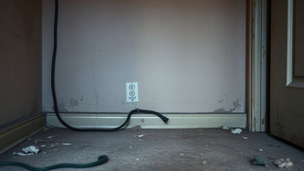 Tomball senior living conditions in poorly maintained room corner.