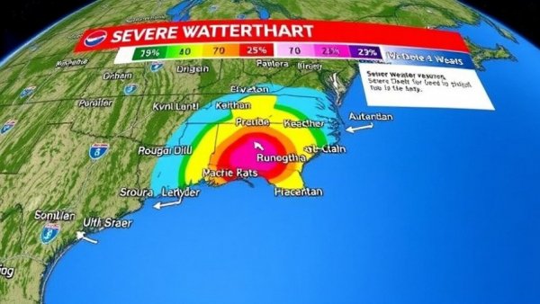 Houston weather news severe threat map with risk levels displayed.