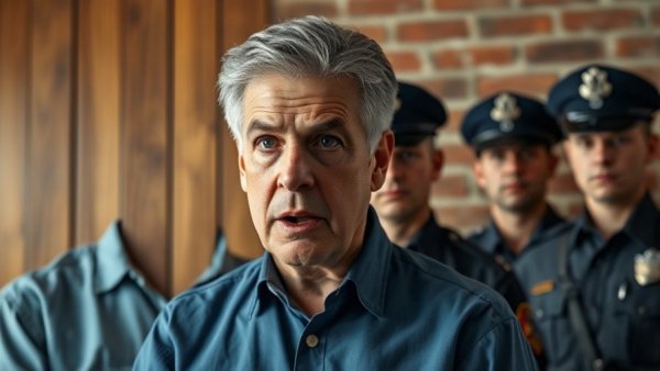 Georgia mayor fires entire police department, split image of a man and officers.