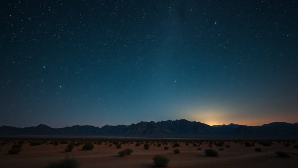 Starry night sky over Big Bend desert landscape, border plans cancelled