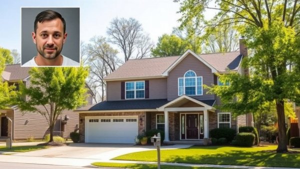 Suburban house related to stray bullet incident.