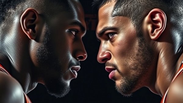 Knicks vs 76ers Game 3 Highlights graphic showing two players.
