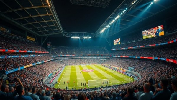 ICE presence at World Cup games discussed under stadium lights.
