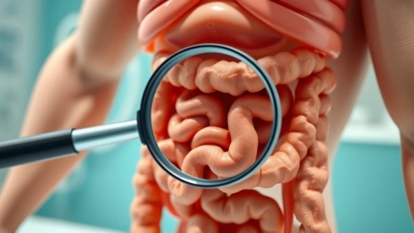 SIBO and leaky gut digestive system model close-up