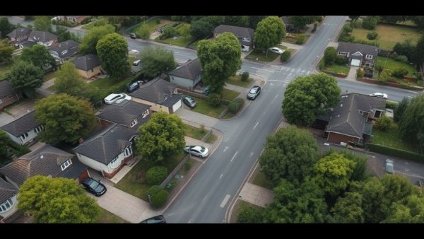 Aerial view of Dallas neighborhood related to the shooting death of a 2-year-old.