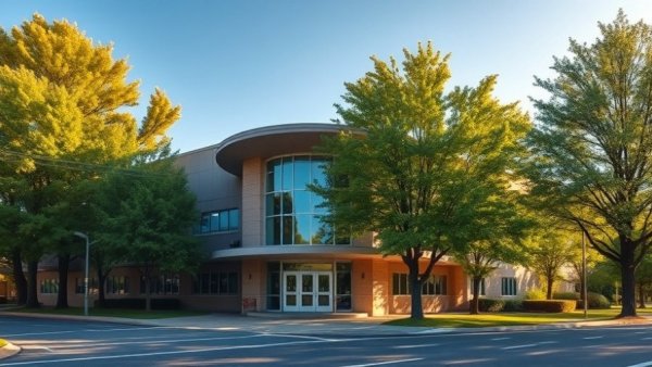 Northbrook Middle School building facade under clear sky.