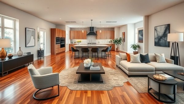 Stylish living area in Houston short-term rental for World Cup.