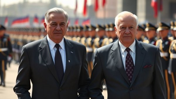 US-China tensions over chips, oil and Iran: Leaders during a formal parade.