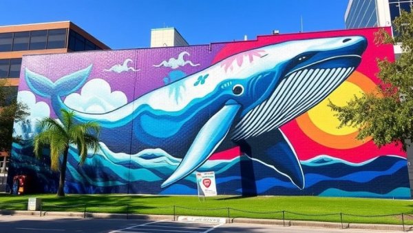 Dallas' iconic whale mural is being painted over for World Cup artwork