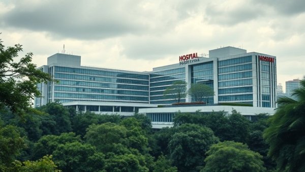 Texas healthcare news: modern hospital buildings under cloudy sky.