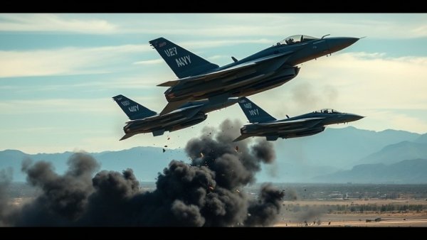 Navy jets crash at Idaho air show with smoke and debris.