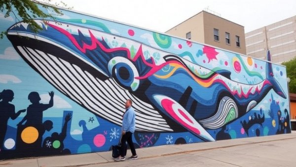 Artist of Dallas' iconic whale mural reacts as work is painted over for FIFA art