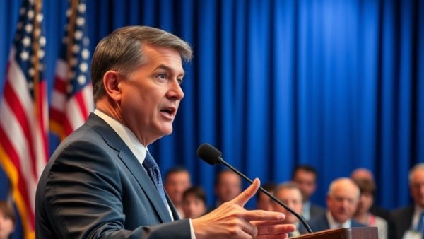 Speaker discusses law enforcement and national security at event.