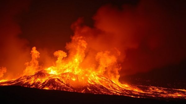 Wildfire in Simi Valley engulfing vast land at night.