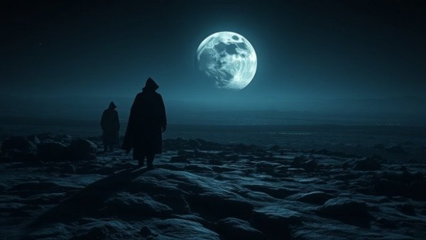 Lunar surface with potential signs of alien life examined.