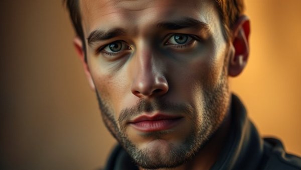 Close-up of man featured in US news, contemplative expression.