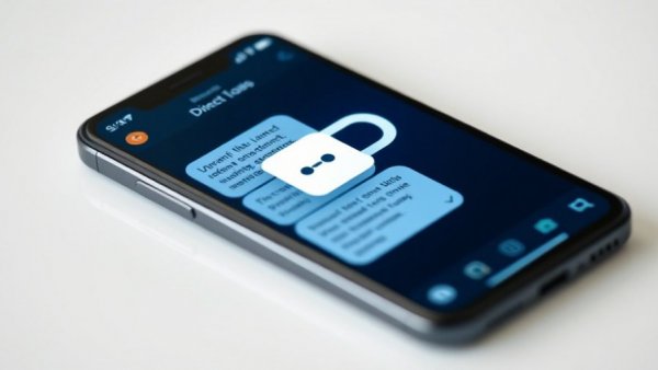 Smartphone with open lock over DM conversation, Meta reads your DMs concept.