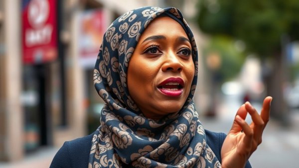 Close-up of a confident woman speaking on the Feeding Our Future Fraud Scheme.