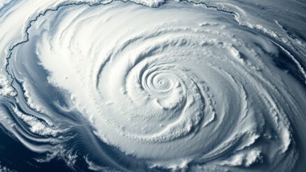 Satellite image of a hurricane in the Atlantic Ocean during the 2026 hurricane season.