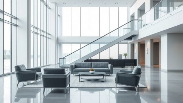 Modern TDECU corporate headquarters lobby in Houston.