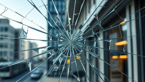 Shattered glass from security incident outside the White House.