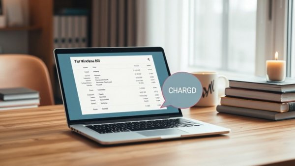 Laptop showing wireless bill, highlighting consumer technology refunds