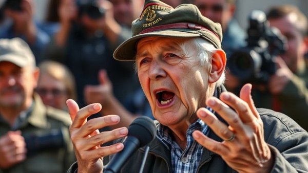 WWII veteran delivers message to young people passionately.