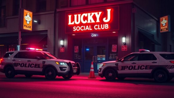 Nighttime police presence at club in Houston linked to illegal gambling.