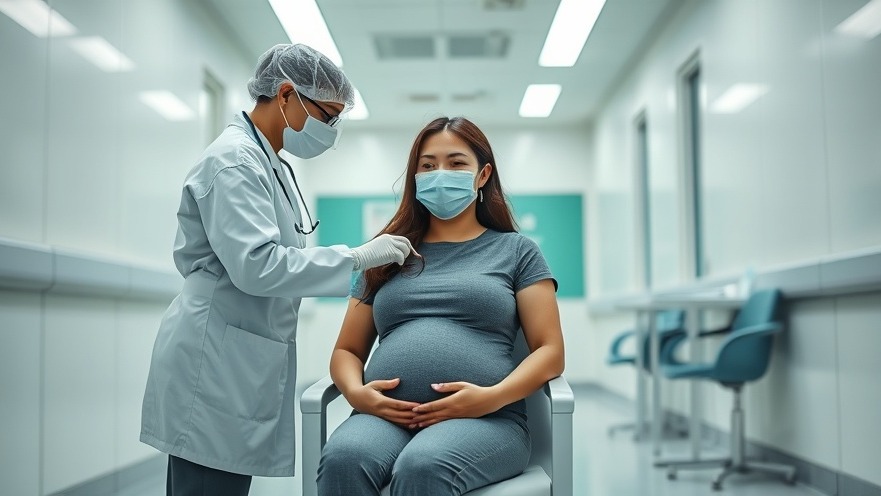Pregnant woman receiving COVID-19 vaccine, following CDC COVID vaccine guidance for maternal health.
